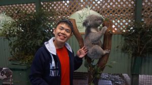 Image of Andy with a Koala Toy at AHN Homestay