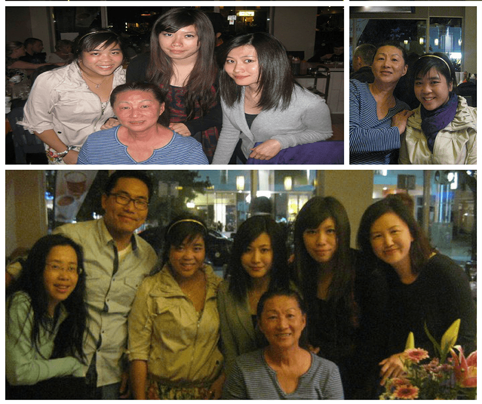 Collage image of Judy's homestay experience with AHN